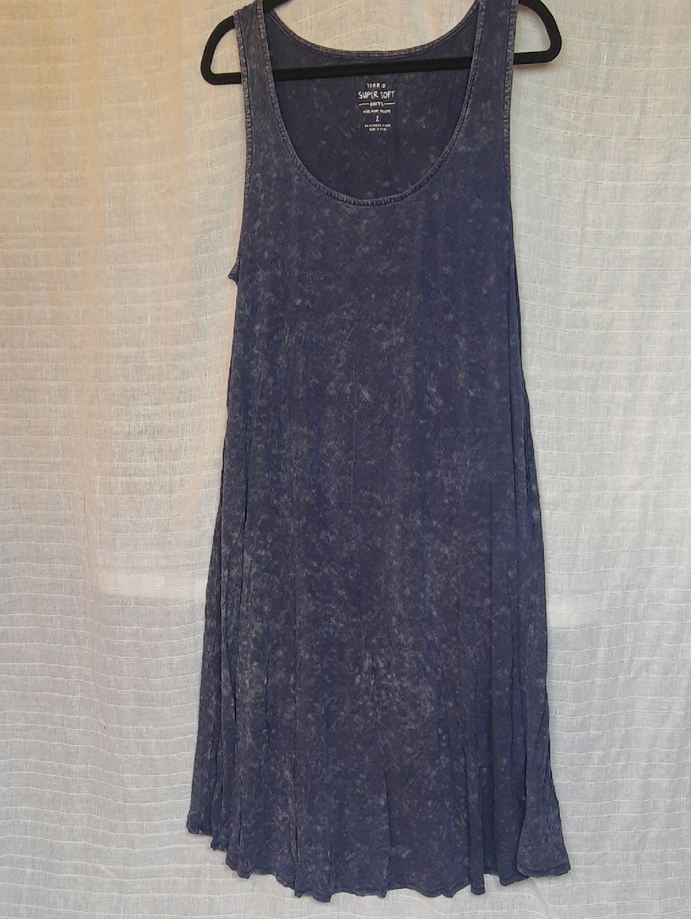 torrid Mineral-Wash Navy Maxi Tank Dress